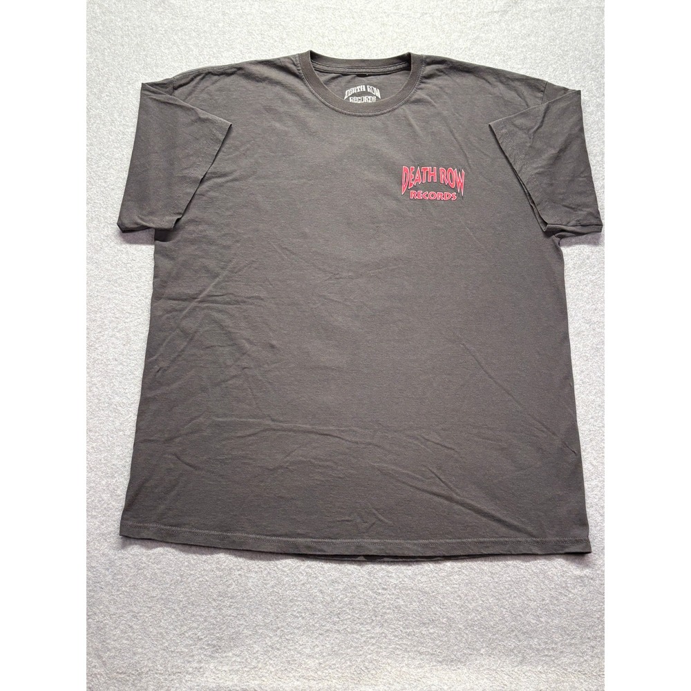 Death Row Records Graphic T-Shirt Mens 2XL Charcoal Gray 1991 Logo Cotton Tee